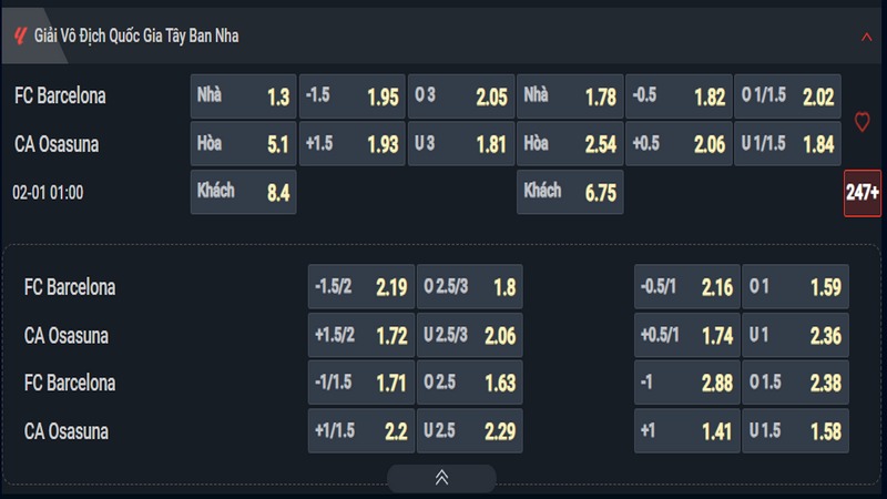 Nhận định Barcelona vs Osasuna kèo nhà cái
