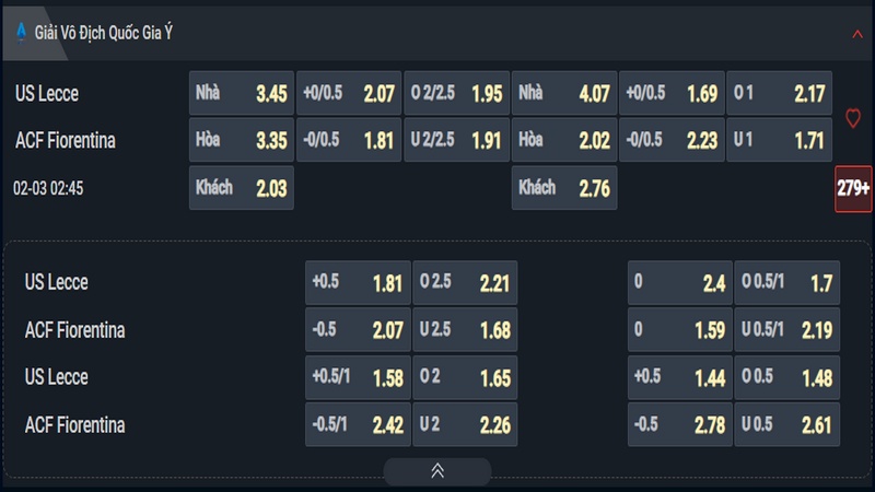 Nhận định Lecce vs Fiorentina kèo nhà cái