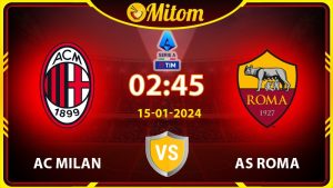 Nhận định Milan vs Roma 02h45 15/01/2024 Serie A