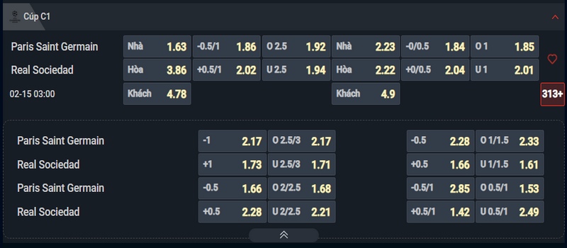 Nhận định PSG vs Sociedad kèo nhà cái