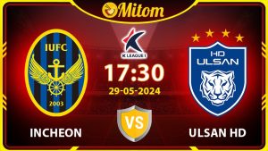 Nhận định Incheon vs Ulsan HD 17h30 29/05/2024 K League 1