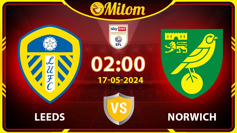 Nhận định Leeds vs Norwich 02h00 17/05/2024 hạng nhất Anh