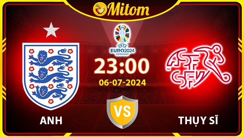 Nhận định Anh vs Thụy Sĩ 23h00 06/07/2024 VCK EURO